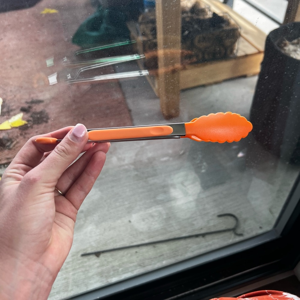 Orange Kitchen Tongs